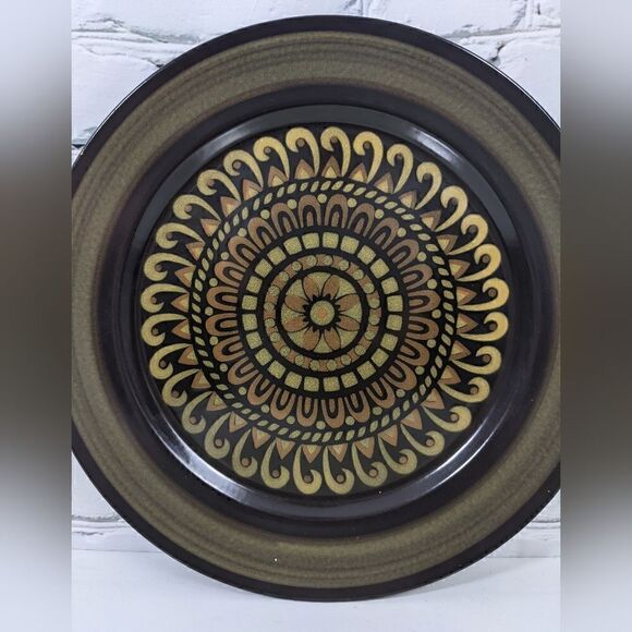 Vintage Mikasa Majora Terazzo Stoneware Chop plate 12", serving plate - Picture 1 of 6